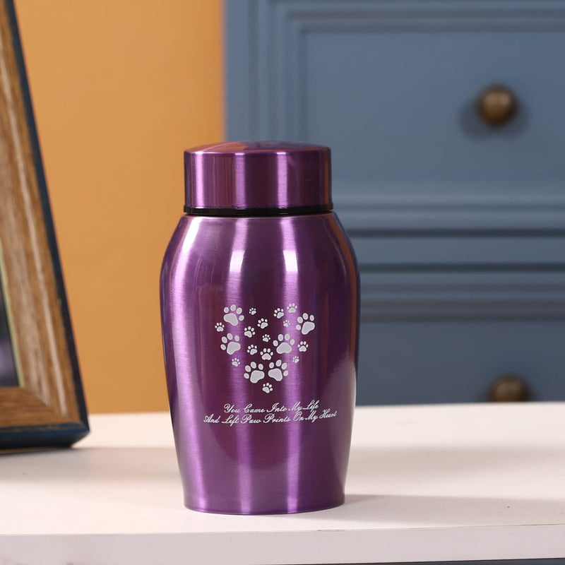 Pet Cremation Urns, Dog and Cat Ashes Urns, Pet Keepsake Urns, Dog Urns for Ashes, Cat Urns for Ashes (Purple, Small) Purple - BeesActive Australia