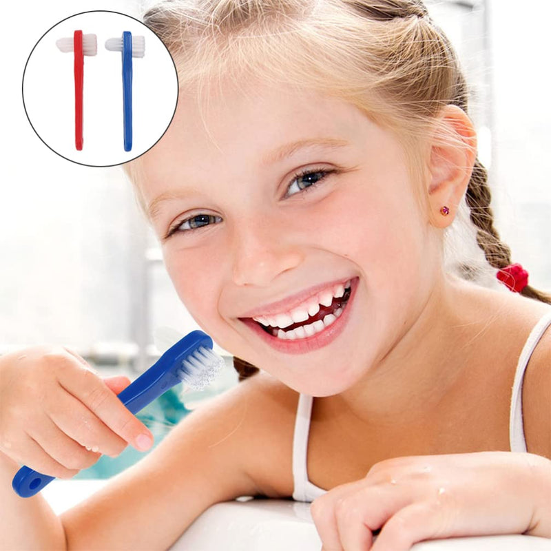 Beavorty 2pcs False Toothbrush Dual Head Denture Brush Denture Brush Toothbrush Denture Toothpaste Toothbrush Cleaner Hard Bulk Toothbrush Denture Care Toothbrush Accessories Comfortable pp - BeesActive Australia