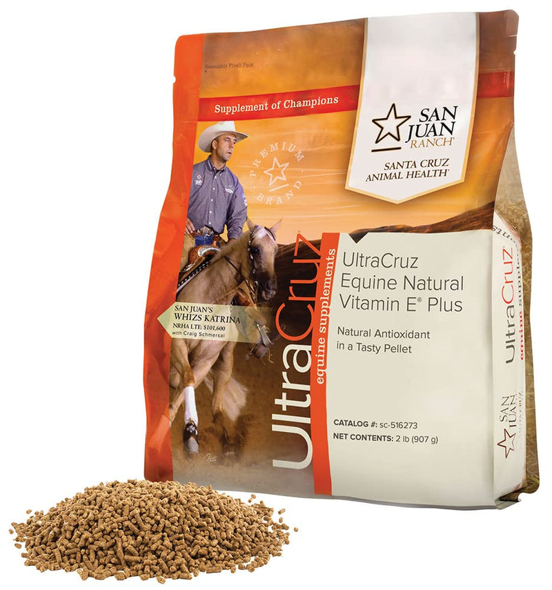 UltraCruz Equine Natural Vitamin E Plus Supplement for Horses, 2 lb Pellet (13 Day Supply) - BeesActive Australia