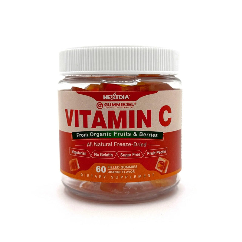 2 Pack - Organic Vitamin C Gummies 120mg for Adults, Sugar Free, Daily Immune Defense, Raw Antioxidant, 100% Whole Food Chewable Vitamin C Supplement from 1200mg Berries & Fruits for Collagen, Vegan 60 Count (Pack of 2)