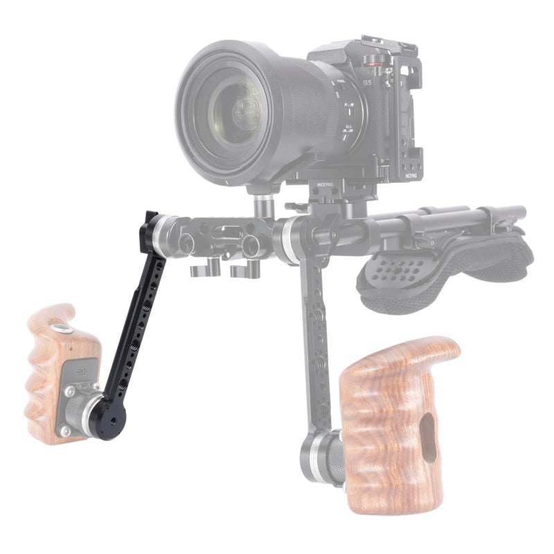 NICEYRIG 6.7'' Rosette Extension Arm with Standard M6 Rosette 31.8mm, for 15mm Rod Rail Shoulder Rig System, Gimbal Handle, Rosette Mount Accessories - 591 - BeesActive Australia