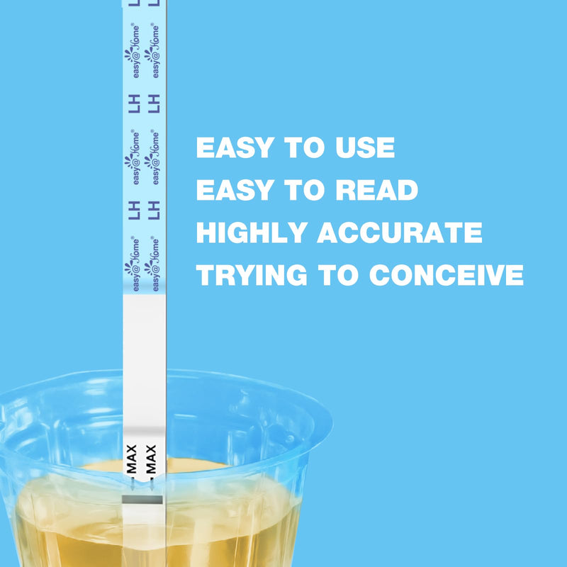 Easy@Home Ovulation & Pregnancy Test Strips Kit: 25 Ovulation Tests 10 Pregnancy Tests & 35 Large Urine Cups - Powered by Premom Ovulation APP | 25LH + 10HCG + 35 Urine Cups - BeesActive Australia