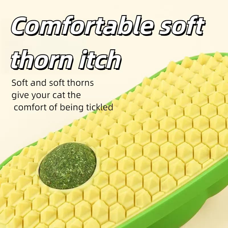 2Packs Self Grooming Tool with Catnip, Wall Corner Scratcher, Massage Brush for Long & Short Fur Cats and Puppies - BeesActive Australia