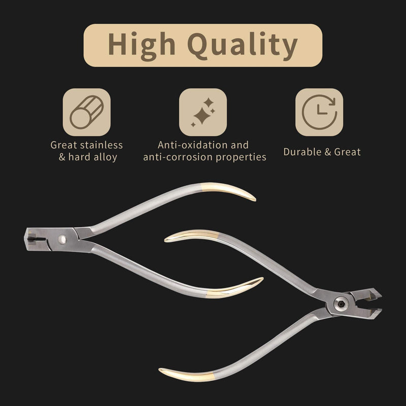 Distal End Cut Plier, Hold & Cut Hard and Soft Wire Orthodontic Cutter Dental Surgical Instrument Tool - Braces Removal Tools Tooth Pulling Kit for Dentist - 12 Months Warranty - BeesActive Australia