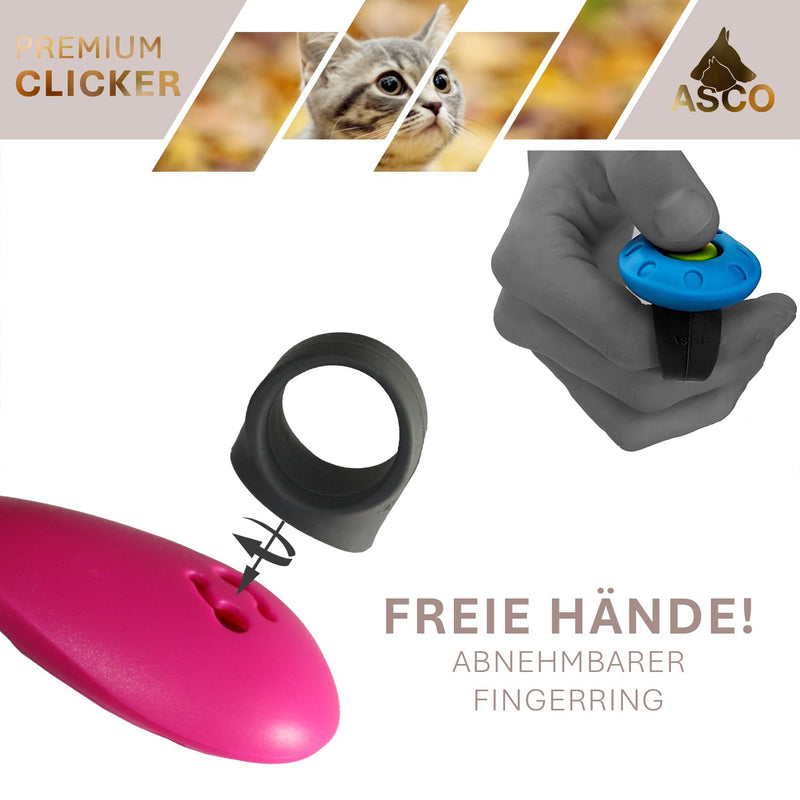 ASCO Finger Clicker, Premium Clicker for Clicker Training, Dogs Cats Horses Professional Clicker, Dog Training Clicker, Black, ASCO-01F - BeesActive Australia
