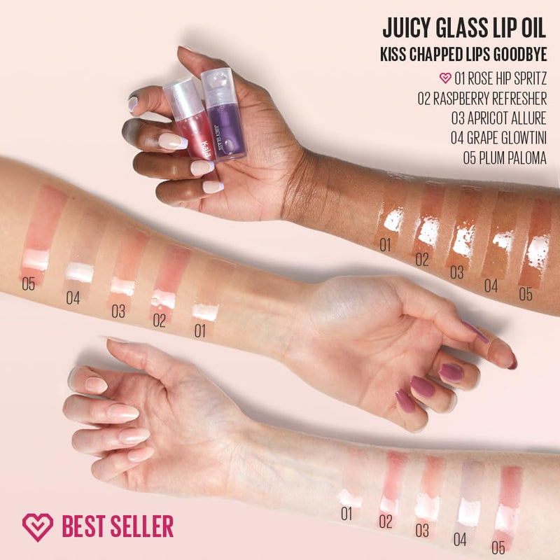 Kaja Lip Plumping - Juicy Glass 03 Apricot Allure | Hydrating, Feel Plumped and Lightweight with Vitamin Tree Fruit Oil, Vegan, Cruelty-Free, Clear Tint Stain Shine Gloss Plumper, Long Lasting