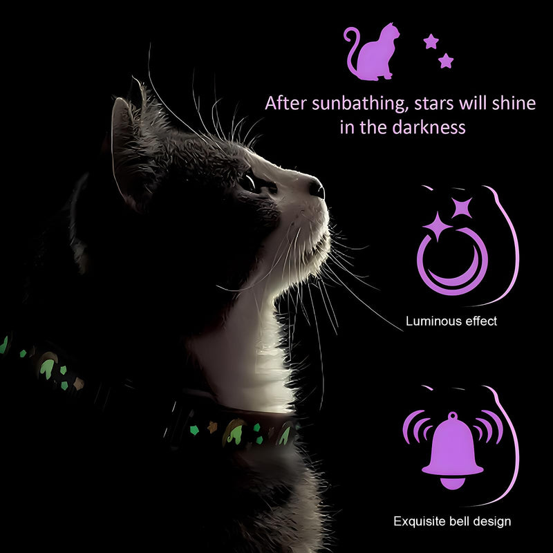 Pack of 2 cat harnesses with leash collar set, adjustable nylon harnesses cat leash with adjustable reflective strips for small cats, puppies, outdoor garden, walking, training, playing - BeesActive Australia