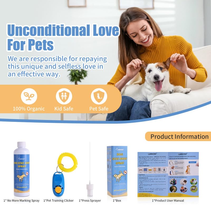 Pet Stop Mark Not Here Dog Spray - Dog Stop Pee Training Spray - Pee Safe Dog Spray - Dog Anti-Pee Spray Indoor and Outdoor Use - Easy to Use Spray - 8oz - BeesActive Australia