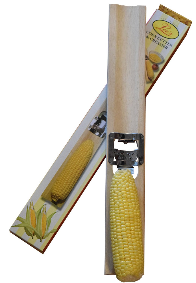 Lee's Original Wooden Corn Cutter and Creamer = Best Corn Tool For Removing Corn From The Cob - BeesActive Australia