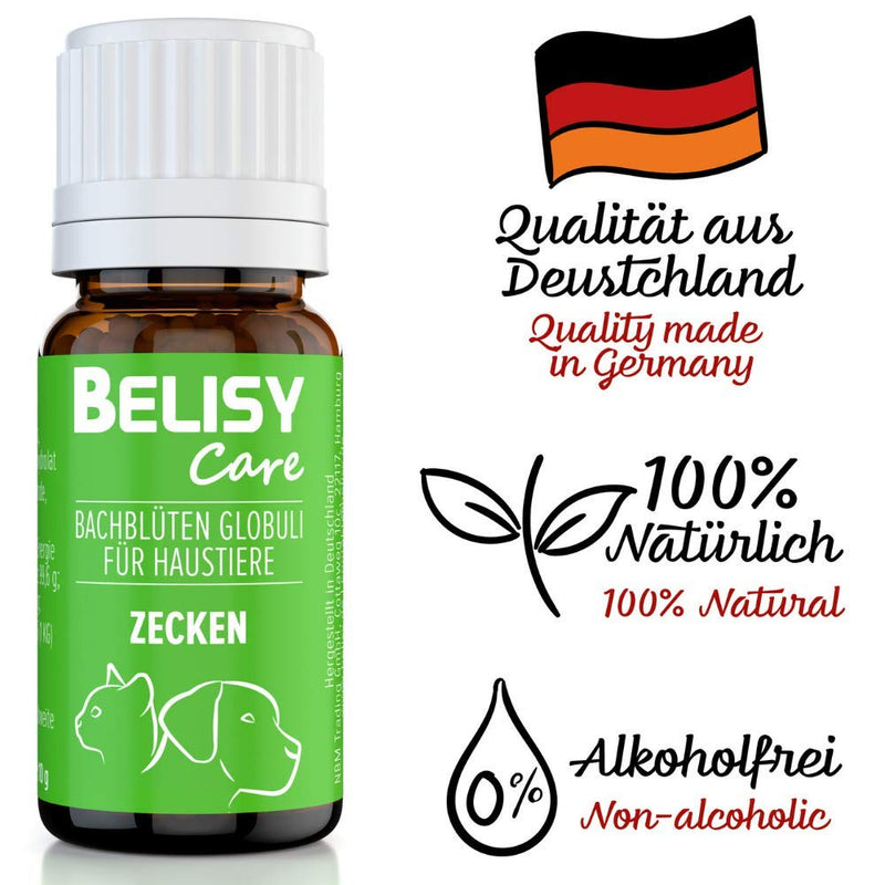 BELISY tick Bach flower beads for dogs and cats - special Bach flower mixture for ticks with grapefruit seed extract - alcohol-free - 10 g - BeesActive Australia