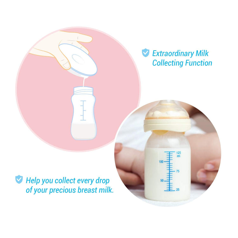 Breast Shells, 4 Pack Nursing Cups, Milk Saver, Protect Sore Nipples for Breastfeeding, Collect Breastmilk Leaks for Nursing Moms, Soft and Flexible Silicone Material, Reusable 4 Count (Pack of 1) - BeesActive Australia