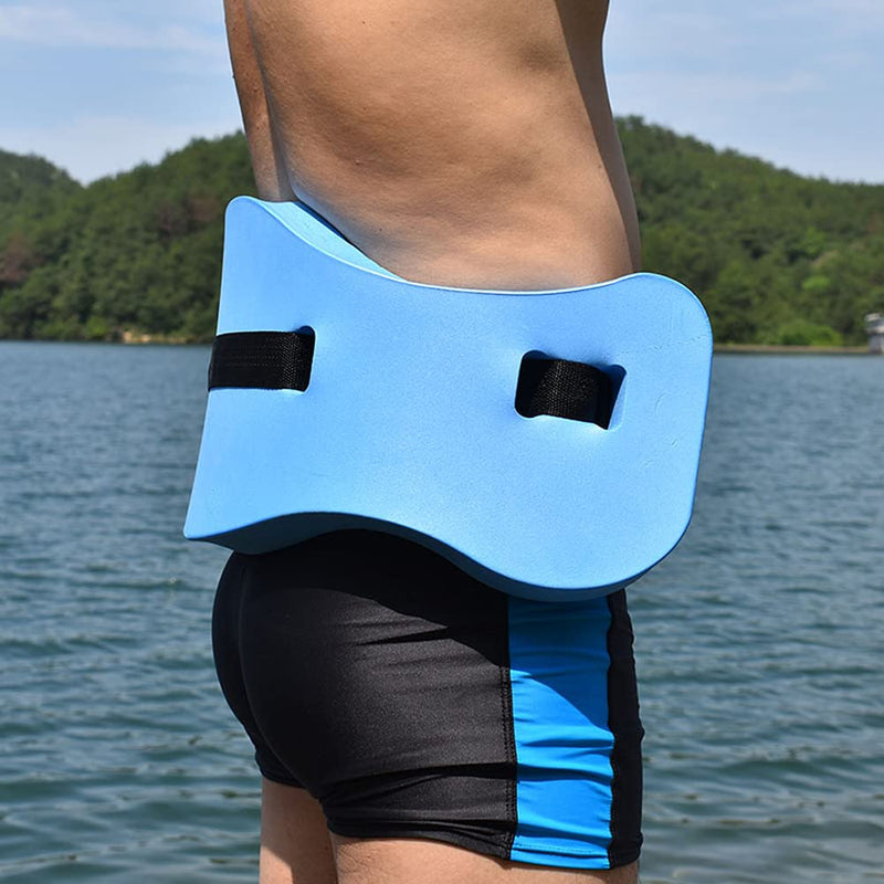 Pool Floats Back Swim Floating Belt EVA Foam Swimming Training Aid Aerobics Exercise Belt Kickboard for Adult Kids Blue - BeesActive Australia