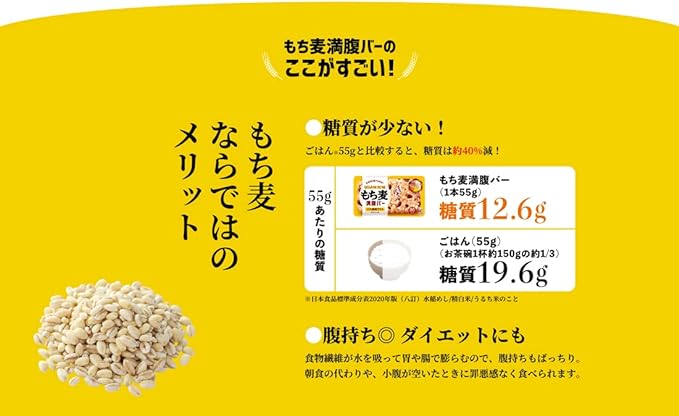 UHA Mikakugyu Official Mochimugyu Texture Bought Mochi Barley Full Satiety Bar 16 Millet Plus 1 Bag 2.0 oz (55 g) Per Bag, Set of 10 Bags - BeesActive Australia