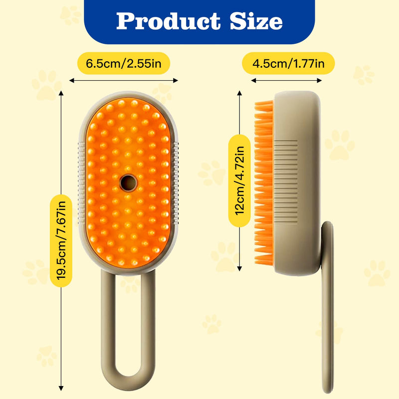 Cat brush with steam 3-in-1, steam brush cat green steamy brush cat steam brush for cats with spray cat brush with water cat steam brush care brush for cats and dogs for hair removal - BeesActive Australia