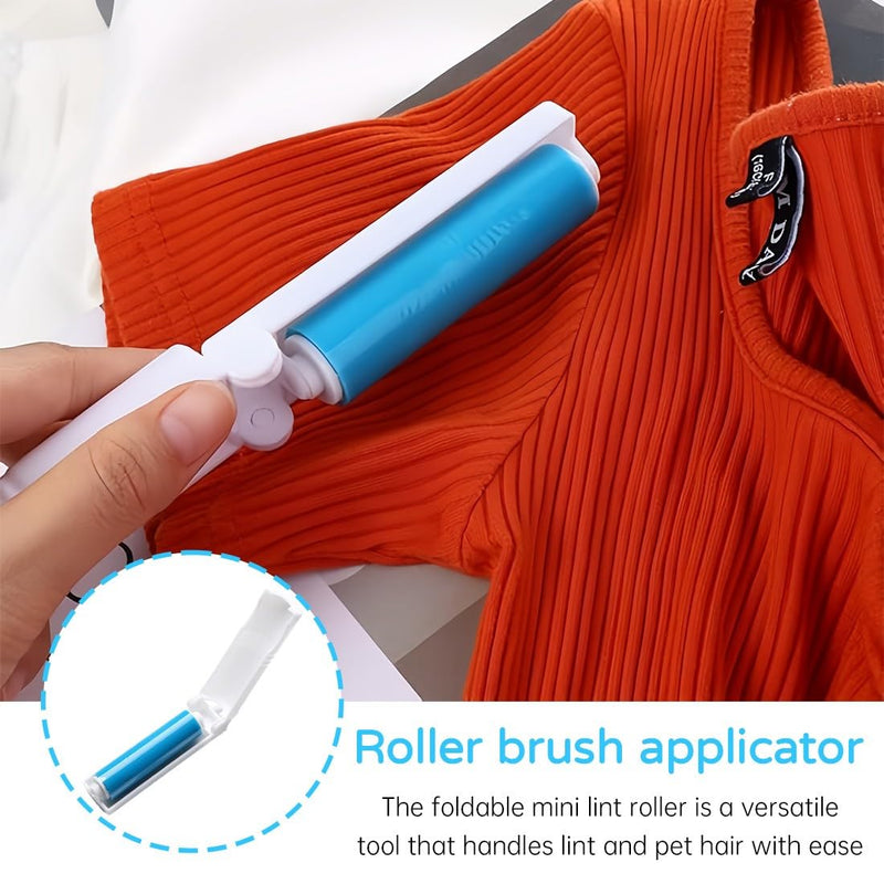 Reusable mini lint roller, clothing lint roller, travel size handbag, sustainable pet hair remover for dog hair, cat hair and lint, pack of 4 - BeesActive Australia