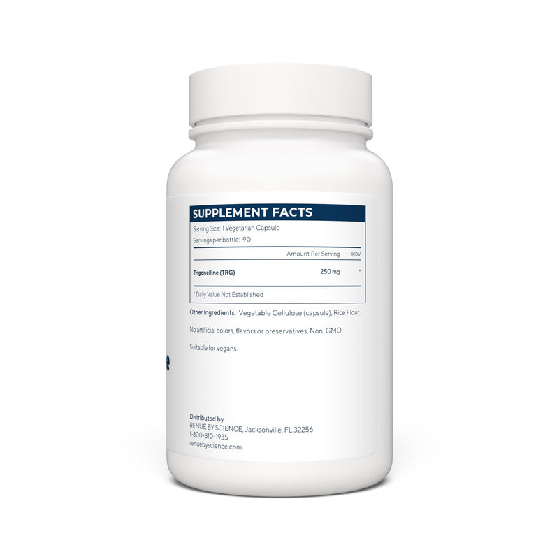 Renue By Science Trigonelline | High Strength Trigonelline TRG Methylated Niacin - 250mg Trigonilline Supplement Capsules | Non-GMO | Made in the USA & Third-Party Tested