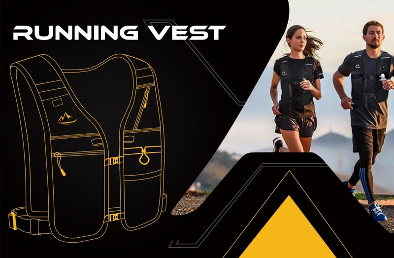 Running Vest for Women Men, Reflective Hydration Vest with Adjustable Waistband & Phone Pocket, Lightweight Breathable Running Water Vest for Jogging Hiking Trail Cycling and Marathon Race Medium - BeesActive Australia