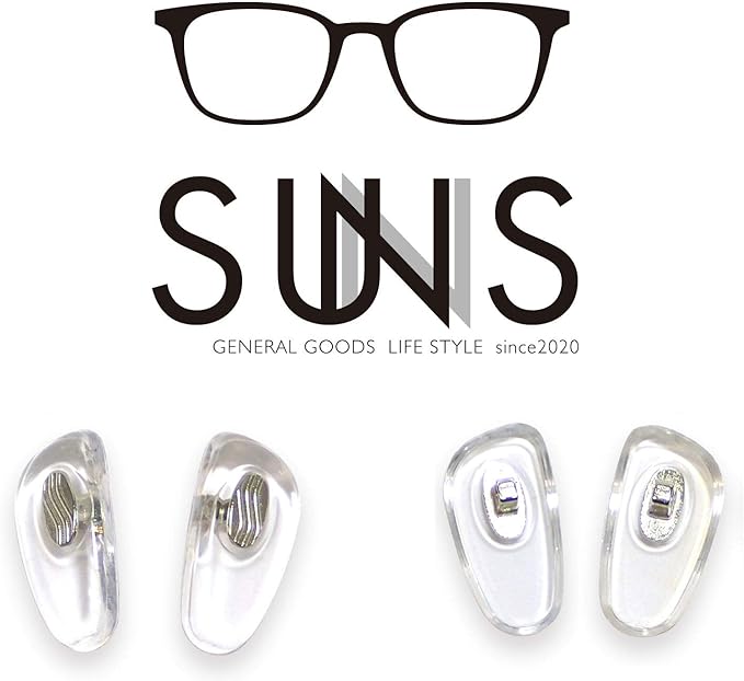 Sands Nose Pads (Silicone Type), Box Butterfly Large (Left and Right Separate) [Silver] 2 Pairs, Silver - BeesActive Australia