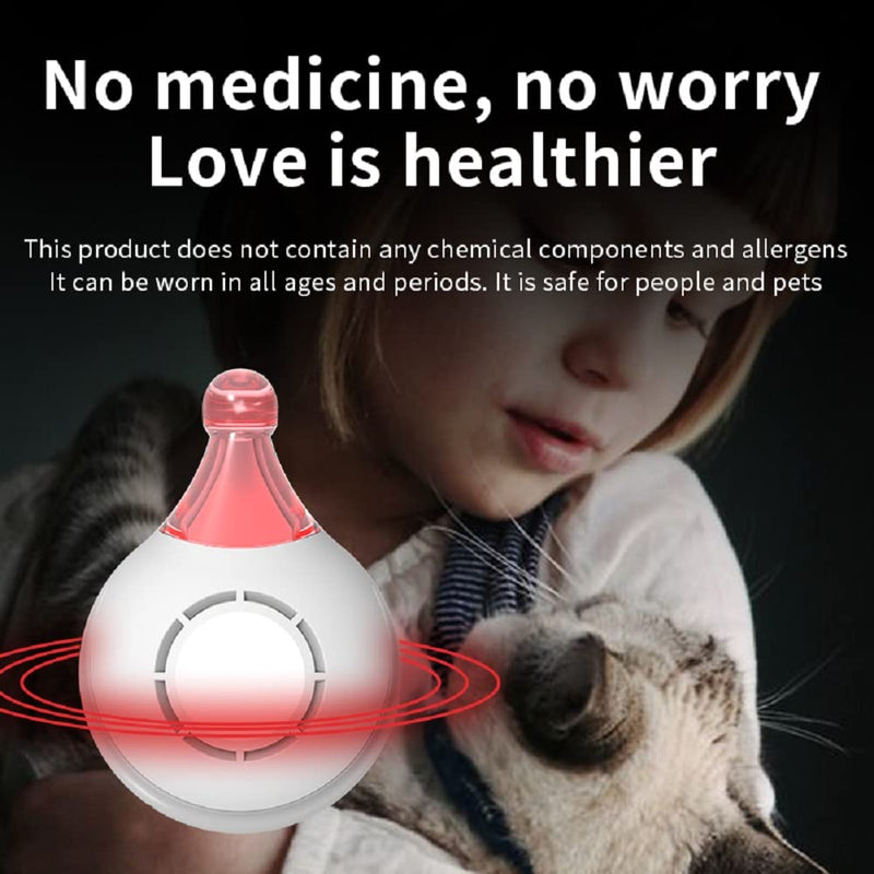 Sweetneed chidad yi Ultrasonic Flea and Tick Repellent Pet Ultrasonic Pendant Against Ticks USB Charging, Flashing Light to Prevent Losses at Night, Suitable for Cats and Dogs - BeesActive Australia