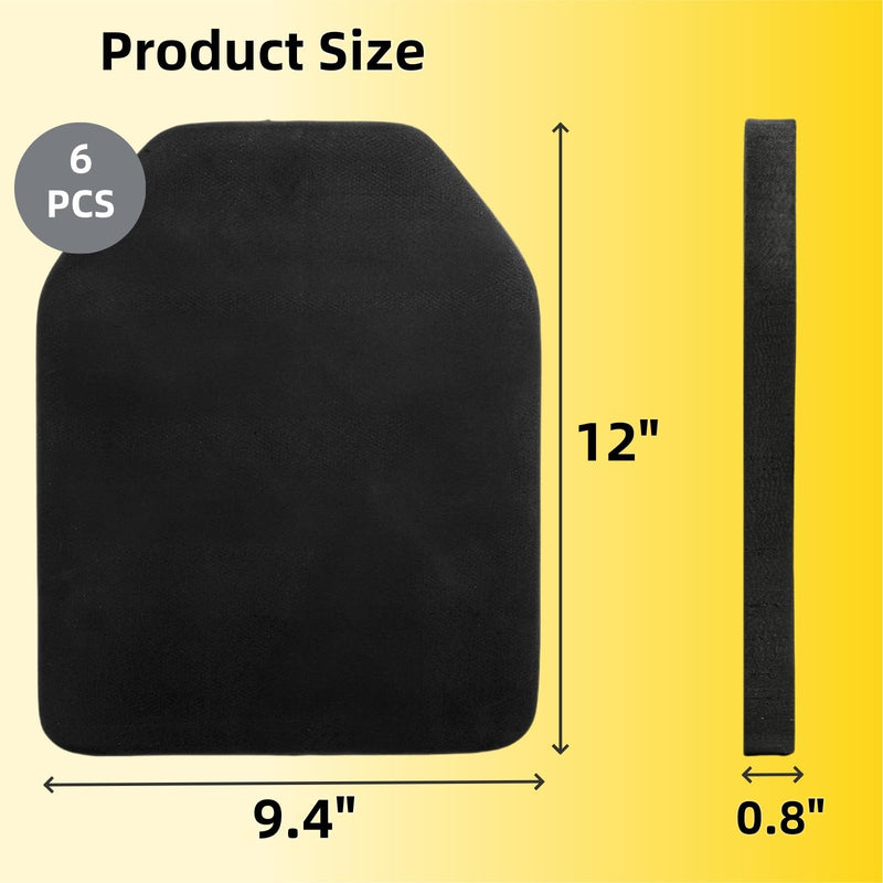 6 Pieces Vest Inner Plate, 12 x 9.4 x 0.8 Inch Lightweight EVA Vest Liner Foam Pad, Protective Pad Cushions Foam Shock Plates for Strength Training, Running, Plate Carrier - BeesActive Australia
