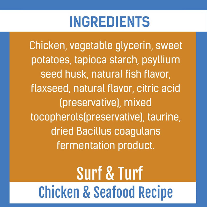 Get Naked Biteables Natural Soft Treats for Cats, Digestive Health Plus, Surf & Turf Recipe, 3 oz, 1 Pouch 3 Ounce (Pack of 1) - BeesActive Australia