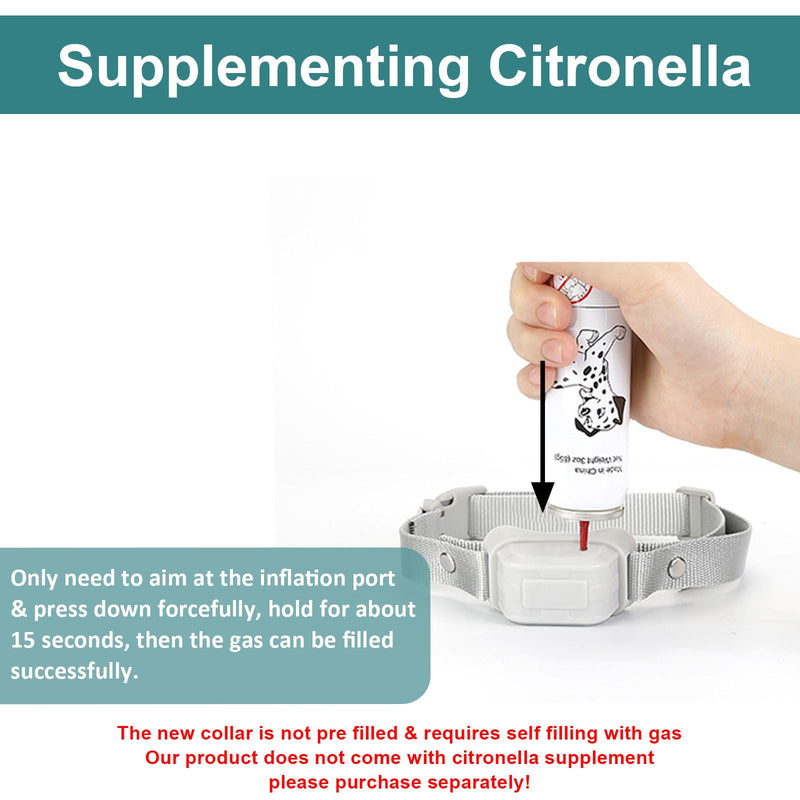 Citronella Dog Bark Collar [NO Spray Refill] Spray Dog Training Collar, Citronella Dog Barking Collars, Anti Barking Spray Collar for L/M/S Dogs Grey-21B - BeesActive Australia