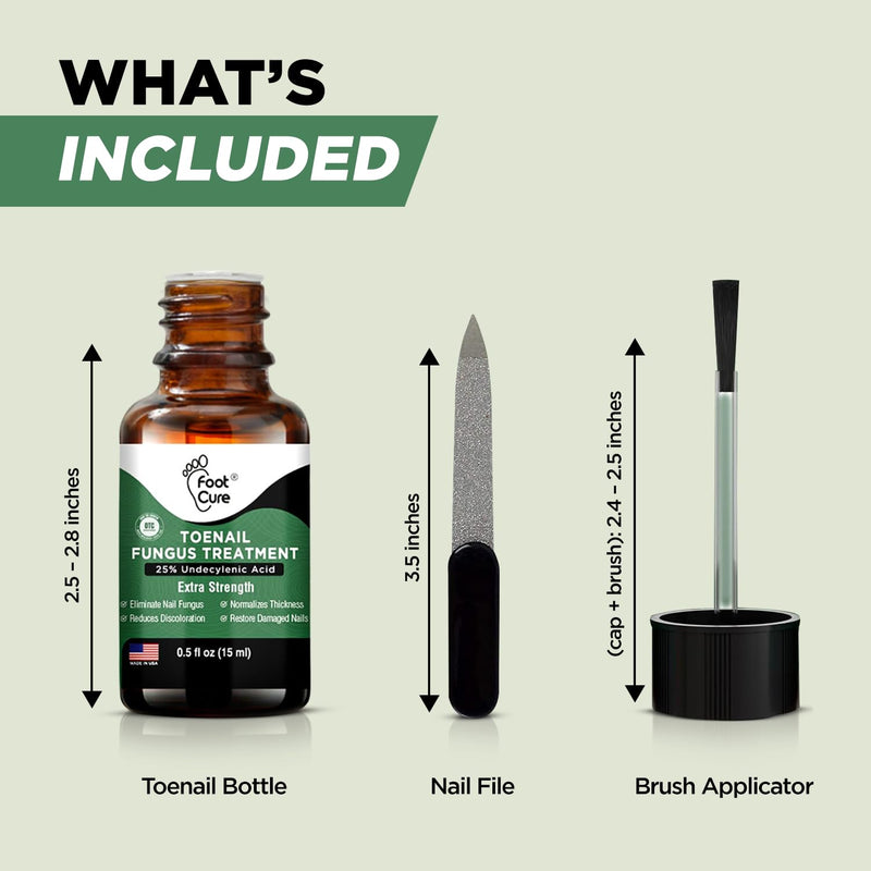 Foot Cure Toenail Fungus Treatment Extra Strength – Athletes Foot Treatment for Toenails, Restorative Nail Repair for Damaged Nails, Toenail Softener with Tea Tree Oil & Oregano Oil - Made in USA 0.5 Fl Oz (Pack of 1)