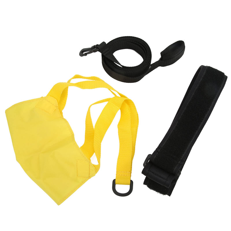 Swim Training Parachute Belt, Coated Nylon Water Resistance Drag Equipment, Lightweight Strength Exercise Gear for Athletes