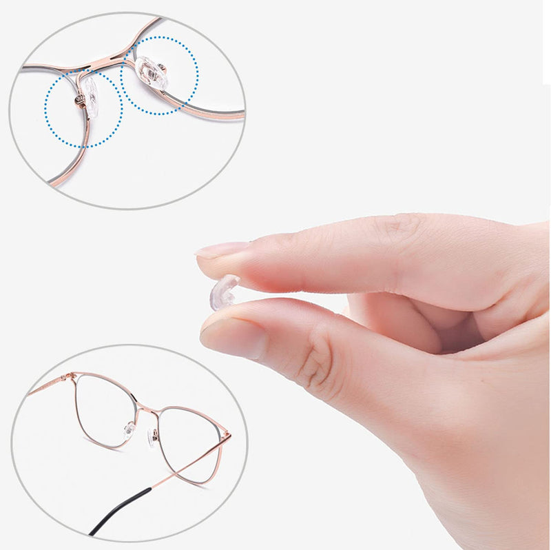 18 Pairs Eyeglass Nose Pads, Eyeglasses Repair Kit with Screwdrivers, Nose Pads, Screws, Tweezer, Cleaning Cloth for Glasses, Glasses and Sunglass Nose Pad Replacement - BeesActive Australia