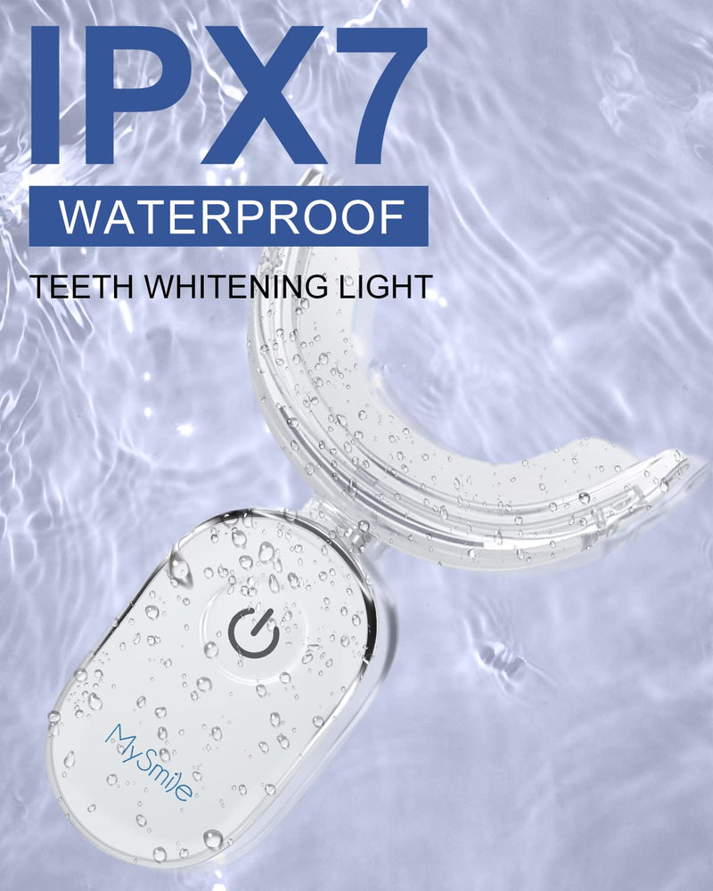 MySmile Teeth Whitening Kit with led Light, 28X Teeth Whitening Strips for Teeth Sensitive, 10 Min Fast Whitening , Helps to Remove Stains from Coffee, Smoking, Wines(1Pcs Light + 14Sets Strips) 1 Count (Pack of 1) - BeesActive Australia