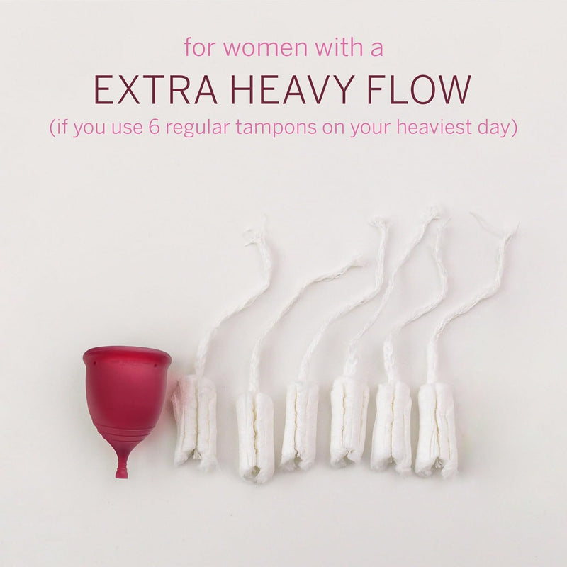 The Pixie Cup - Soft, Safe, Reusable Menstrual Cup ‚Äì 100% Medical-Grade Silicone Period Cup - Buy One We Give One (XL) Plum Extra Large - BeesActive Australia
