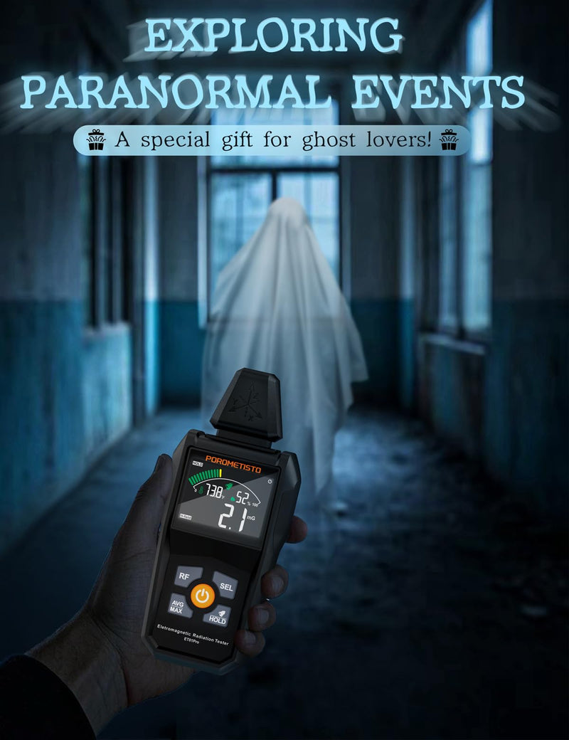 EMF Meter Radiation Detector, ET01Pro EMF Detector, 5-in-1 Electromagnetic Field & Radio Frequency Detector for Home Use & Office EMF Inspections,Ghost Hunting Equipment - BeesActive Australia