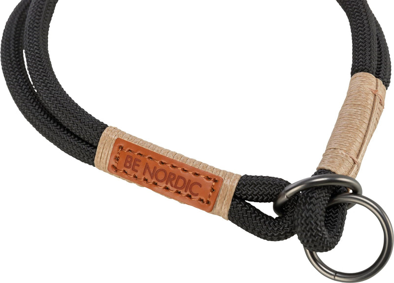 TRIXIE pull-stop dog collar BE Nordic M black/sand - comfortable dog collar for medium-sized dogs with pull limiter - robust & elegant - 17275 - BeesActive Australia