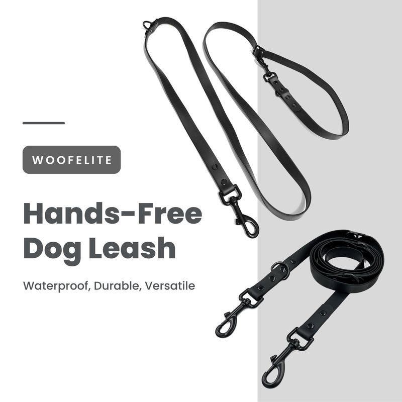 Hands-Free Waterproof Dog Leash, Adjustable Waist & Crossbody Dog Leash for Running, Walking & Hiking (Black, 8 FT) Black - BeesActive Australia