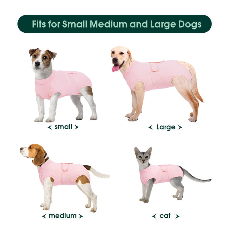 Kuoser dog bodysuit after surgery, dog bodysuit after castration male female dog, dog bodysuit after surgery female dog, surgical body dog castration female dog, anti-wound licking bodysuit for dogs after surgery pink M M (chest circumference: 49-59cm) - BeesActive Australia