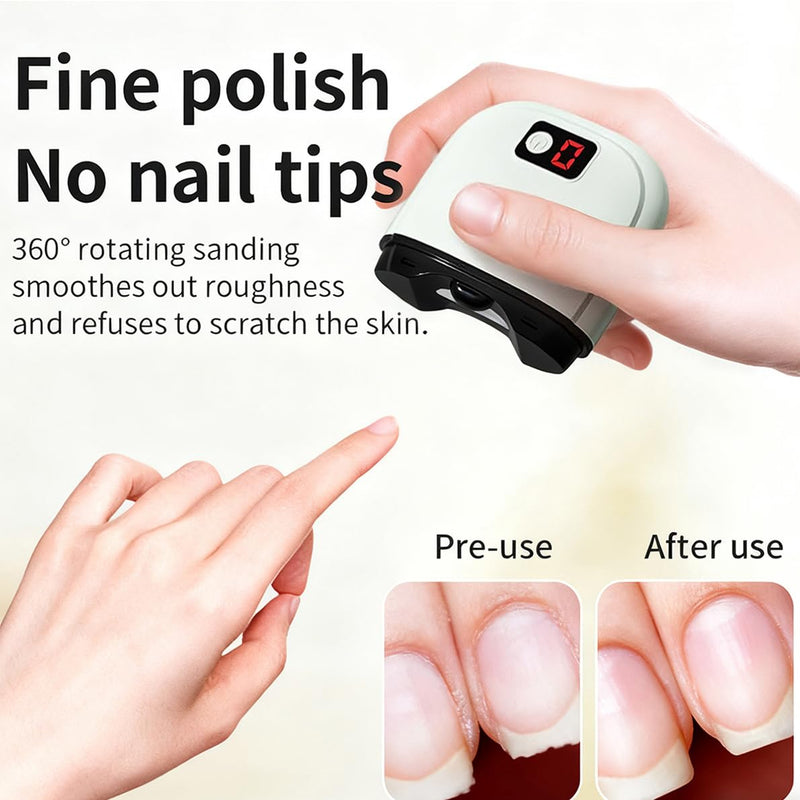 Electric Nail Clipper, 2026 Improved Nail Clippers Set, Includes an Automatic 2-in-1 Nail Clippers (with LED Light & Storage Box), an Oblique Nail Clippers, Ideal for All Your Nail Care Needs - White