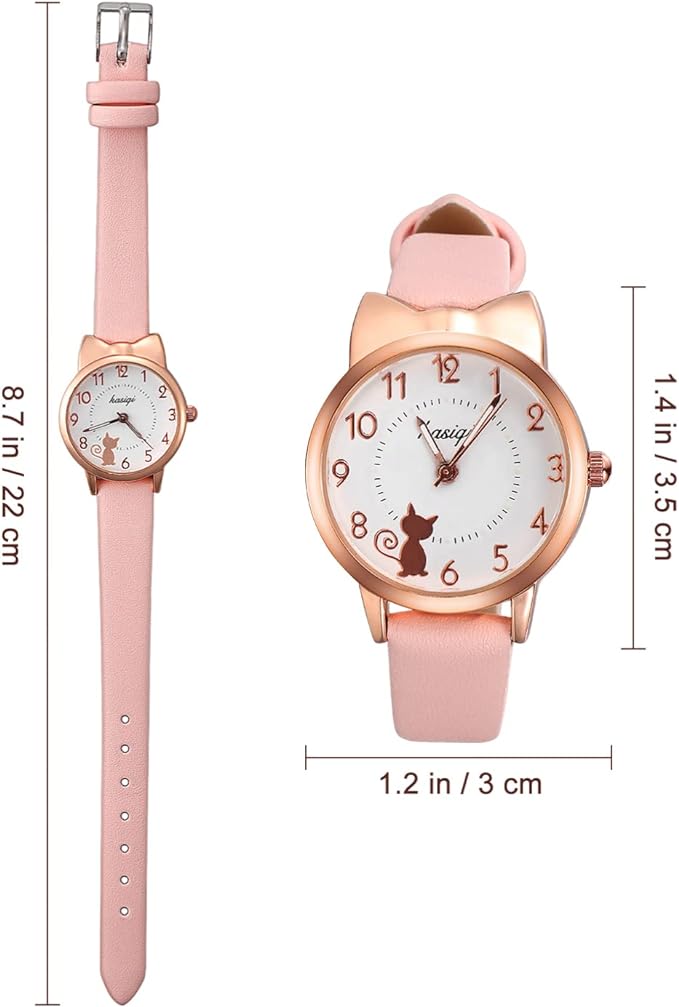 LEDMOMO Student Watch, Kids Watch, Watch, Watch, Kids, Cat Pattern, Cute, Cat Watch, Girls, Students, Pink -  Australia