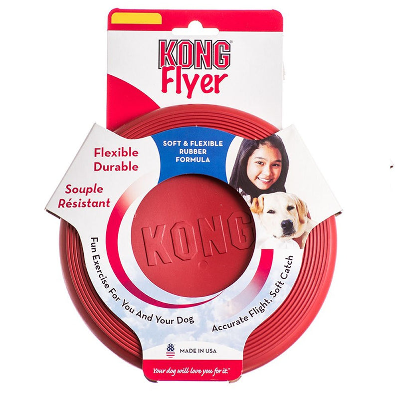 Kong Rubber Flyer,Large 2 Pack, Red