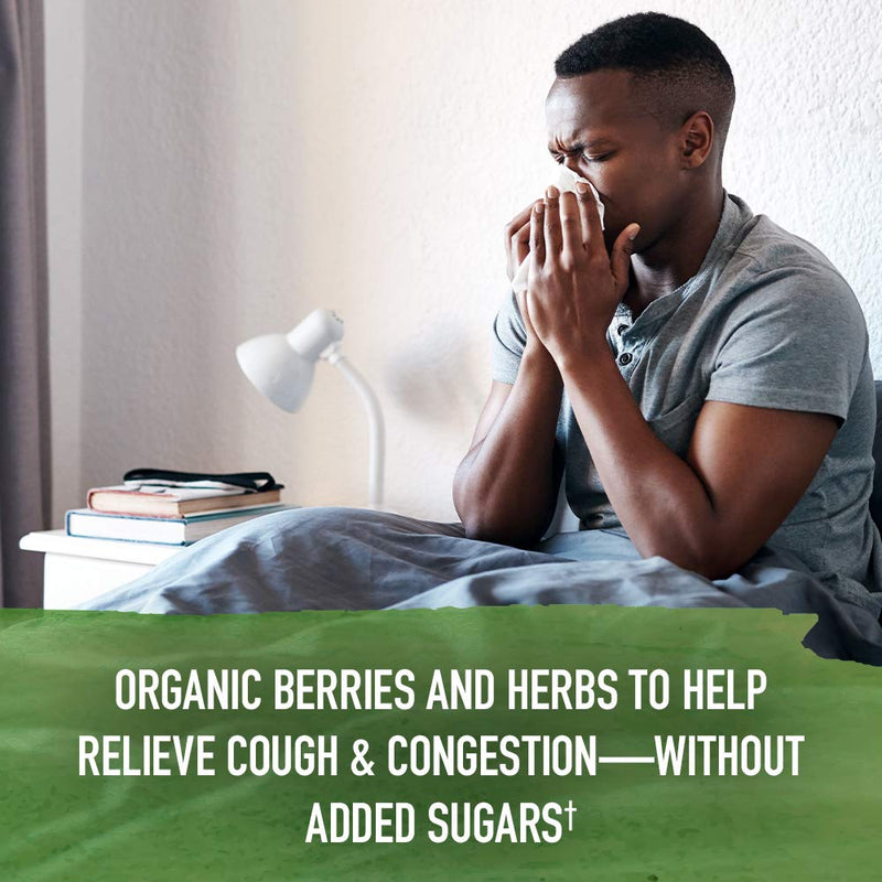 Garden of Life Organics Cough & Mucus Immune Syrup, Elderberry Zinc Immune Support Cough Syrup for Adults & Kids 12+, Offers Vitamin C & Echinacea, Sugar-Free, 5 Fl oz
