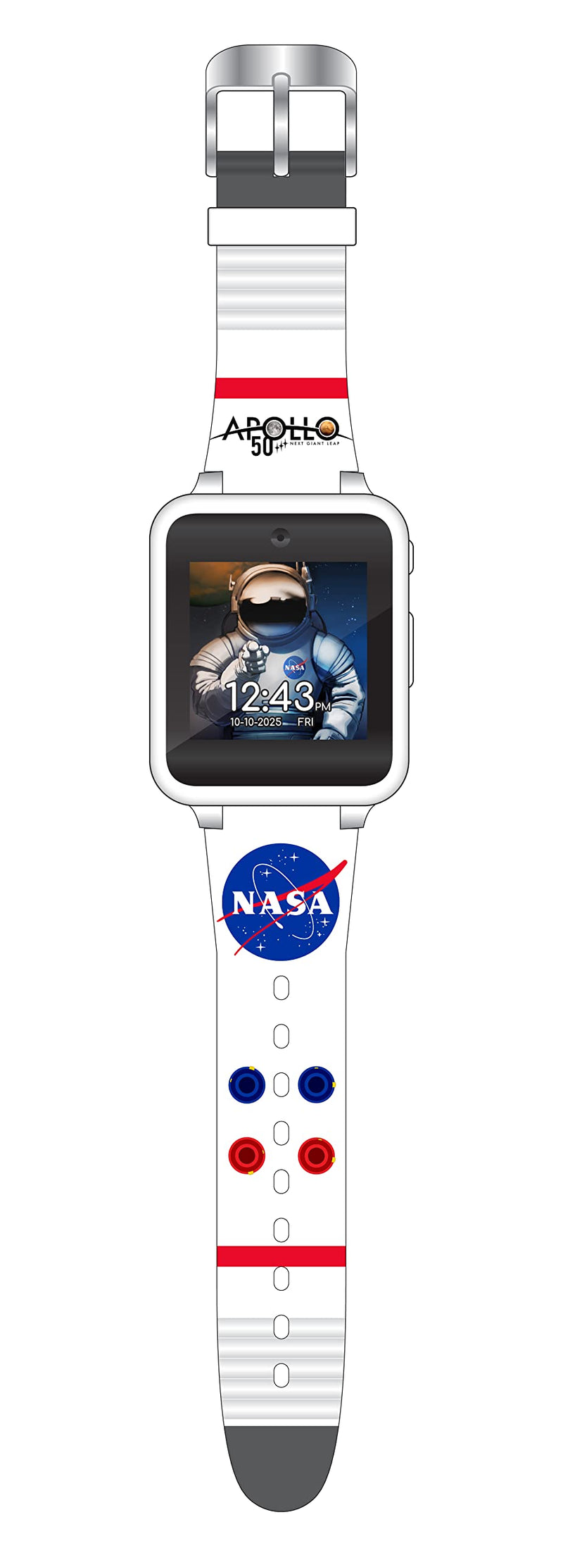 NASA Kids Interactive Smart Watch with Educational Features, Step Counter, Voice Recorder, Camera, Games, Alarm, Timer, Stopwatch, Touchscreen Display, and Fun NASA Themes for Learning and Play