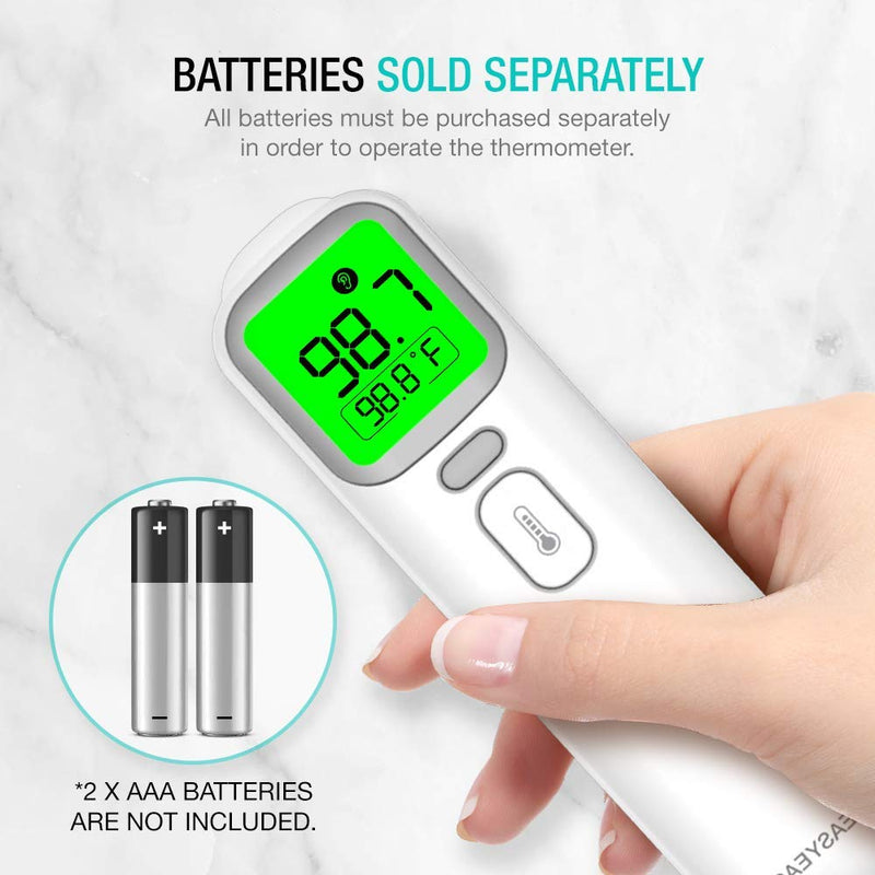 EasyEast Touchless Infrared Forehead Thermometer, Smart Digital Screen, Fast Reading Detection, No Battery Included