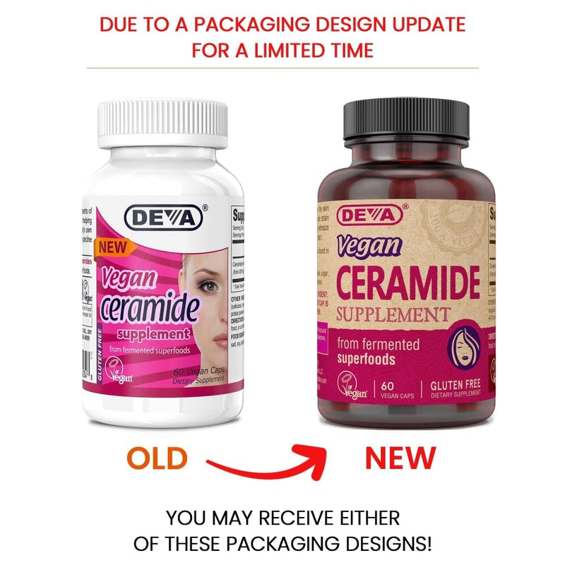 Deva Vegan Vitamins Skin Restoring Ceramide Supplement Tablets, 60 Count, 1-Pack 60 Count (Pack of 1)