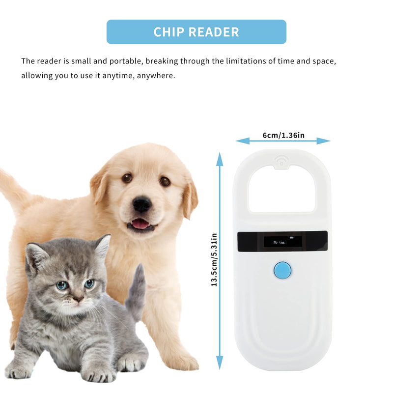 Gugxiom Pet Microchip Scanner, 134.2Khz/125Khz Pet Microchip Reader with OLED display, Low Battery Alarm Animal Chip ID Scanner for FDX B(ISO11784/11785) and EMID microchips - BeesActive Australia