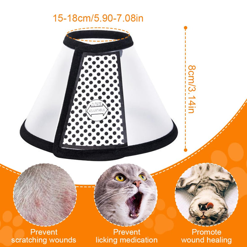 ZXUPOI 1 Neck Collar for Pets Pets Plastic Elizabethan Plastic Elizabethan Collar Soft Cat Protective Collar Lightweight Elizabethan Collar for Kittens Puppies XS (15-18CM) - BeesActive Australia