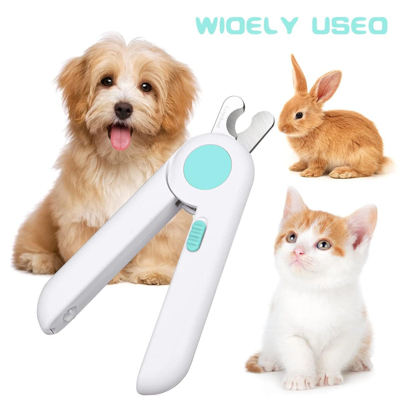 Adiwo nail clippers with LED light for dogs, cats, 2-in-1 claw scissors and dog nail grinder with nail file and splash-proof protection device for dogs, cats, rabbits and other pets - BeesActive Australia