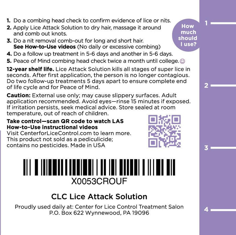 Kapow 4oz Head Lice Attack Solution that Kills Lice & Eggs - Non-Toxic, Pesticide-Free, Strong Yet Gentle Formula with Pleasant Scent, Safe for Sensitive Scalps and Family Use 4 Fl Oz (Pack of 1)
