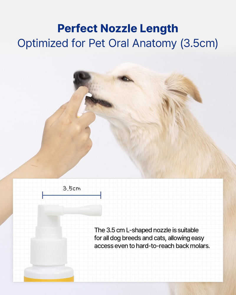 PETHROOM Anti-Plaque Pet Dental Spray – Melon Flavor, EWG Verified, Fresh Breath Oral Care, Eliminate Bad Breath, Reduce Plaque & Tartar Buildup, 1.0 Fl Oz
