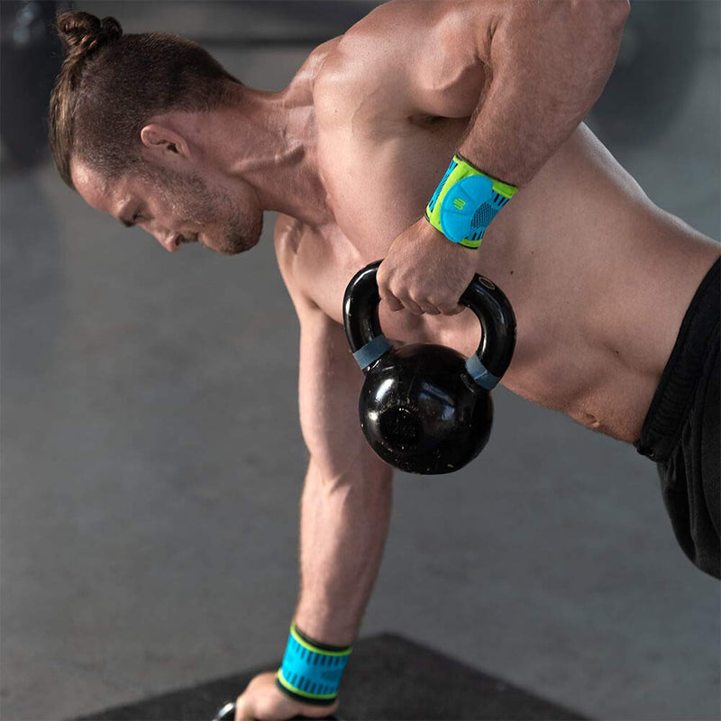 Bauerfeind Sports Wrist Strap - German Engineered Wrist Compression Support for Weightlifting, Crossfit, Tennis, Lifting - Adjustable Tightness Brace with 3D Airknit Fabric - 1 Per Box Rivera L/XL