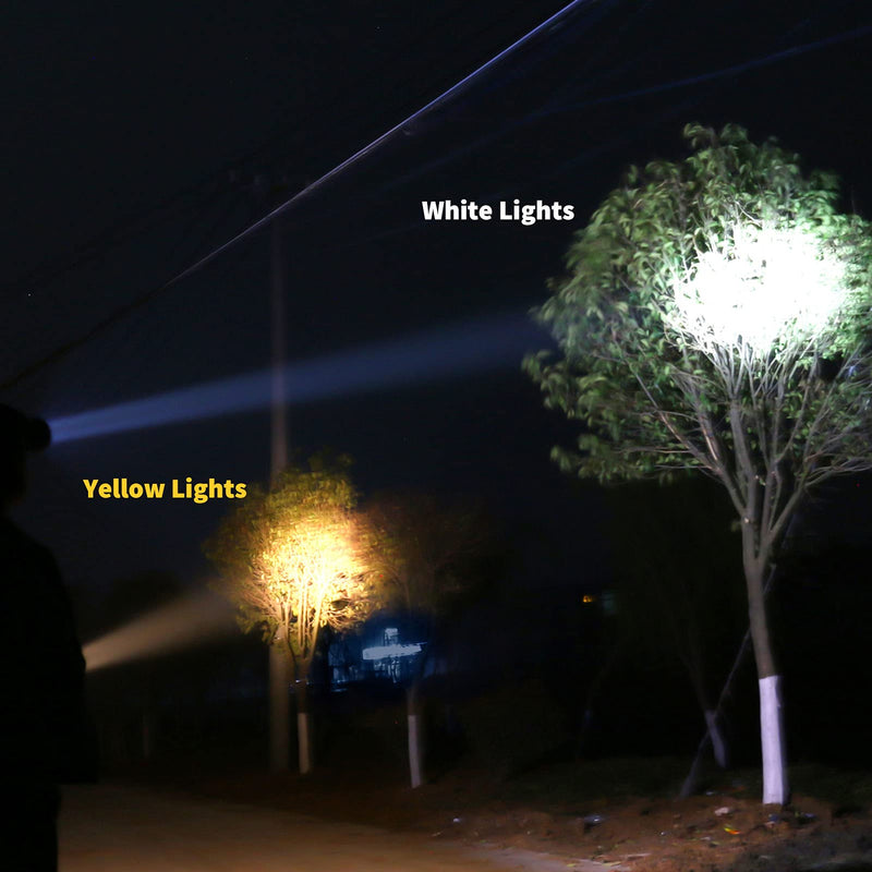 Kitness Powerful Separation LED Headlamp Portable Rechargeable Multifunction Headlight with External Side Light for Camping Hunting Fishing Outdoor (White Light) White light - BeesActive Australia