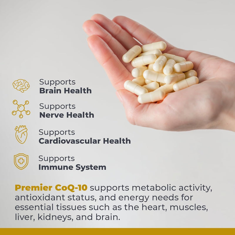 Premier Research Labs CoQ10 - Coenzyme Q10, Co Q 10 Supplement, 100mg Capsules, Ubiquinol Co Enzyme Q-10 with Red Algae & MCT Oil - 50 Vegetarian Capsules